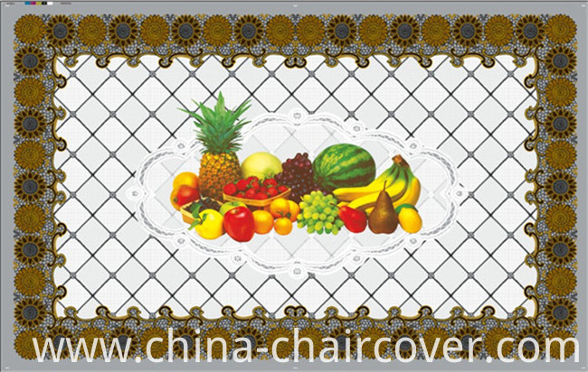Colorfull PVC Printed Transparent Tablecloth of Independent Design 90*145cm Factory Wholesale